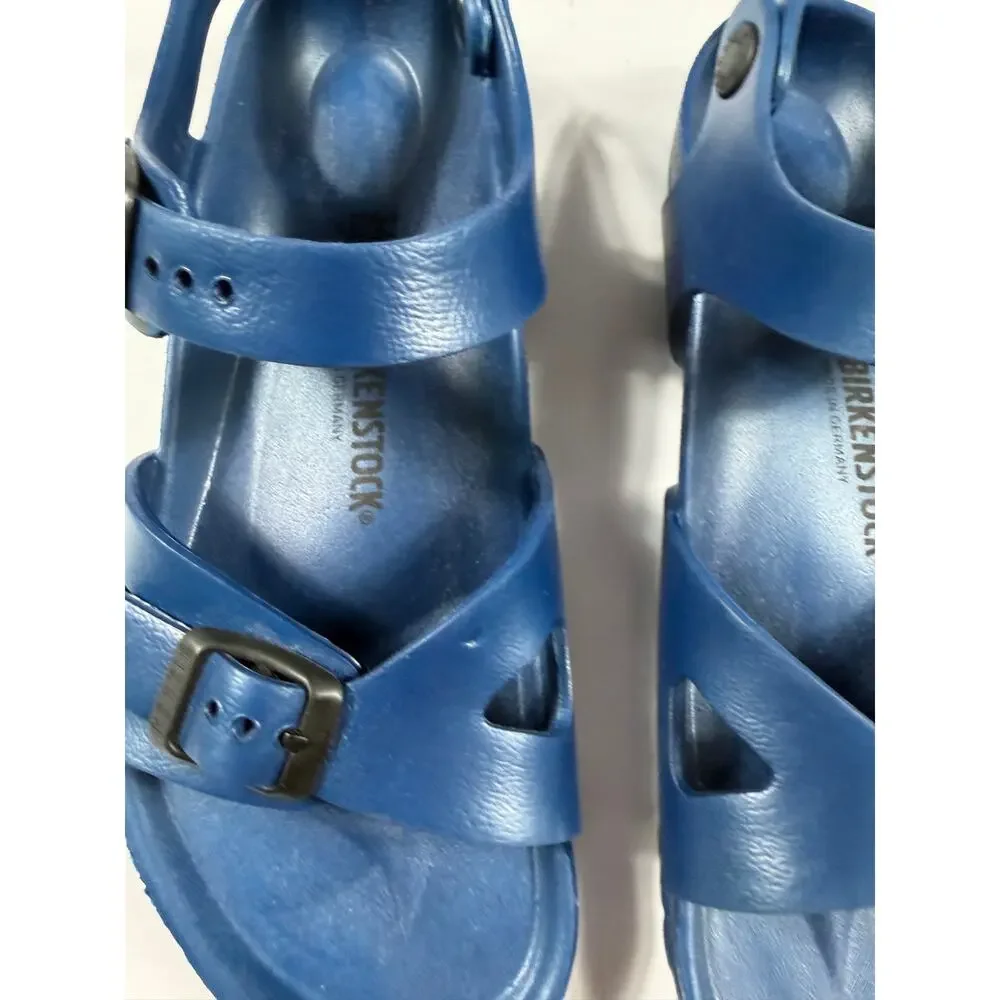 Birkenstock Rio Kids EVA Blue Backstrap Sandals EU 34 US 3-3.5
